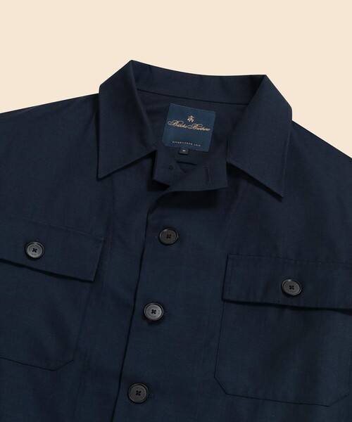 BROOKS BROTHERS(ブルックスブラザーズ)の「コットン/ウール リップストップ シャツジャケット(その他アウター・メンズ・ネイビー/ベージュ/オリーブ・LARGE/MEDIUM/SMALL)」の8枚目の写真