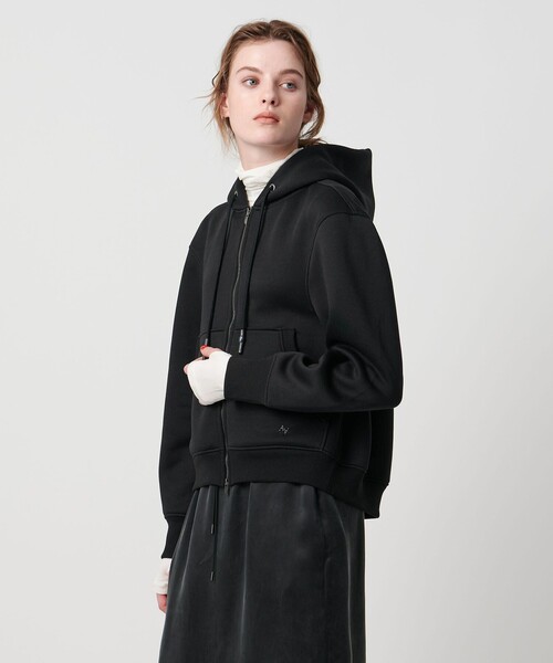 ASTRAET（アストラット）の「＜ASTRAET＞ダンボール ジップパーカー（パーカー・レディース・ブラック/オフホワイト・FREE）」の3枚目の写真