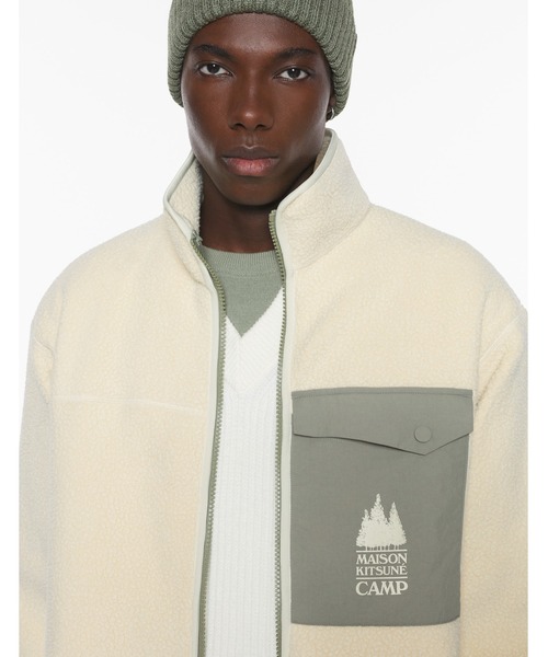 Maison Kitsune（メゾンキツネ）の「CASUAL FLEECE JACKET（その他アウター・メンズ・ブラック/アイボリー・XS/S/M/L/XL）」の8枚目の写真