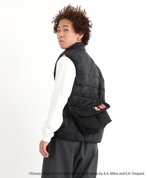 Manhattan Portage（マンハッタンポーテージ）の「NYLON MESSENGER BAG (XXS) FZP 500D CORDURA 25 / POOH（メッセンジャーバッグ・レディース・ブラック・X-SMALL）」の11枚目の写真