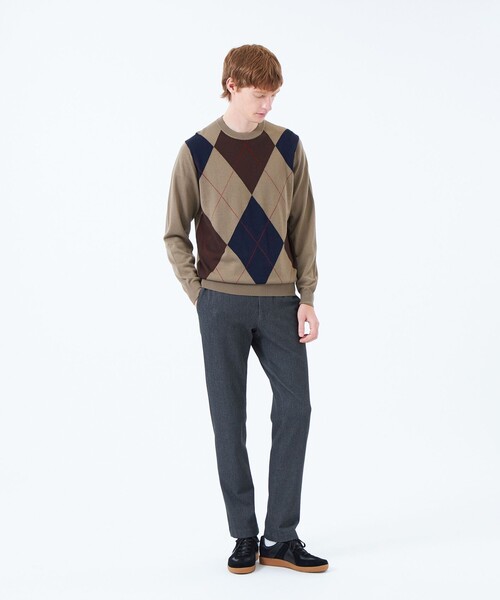 MACKINTOSH PHILOSOPHY（ﾏｯｷﾝﾄｯｼｭ ﾌｨﾛｿﾌｨｰ）の「ビッグアーガイル クルーネックプルオーバーニット（ニット/セーター・メンズ・ブルー系その他7/ブラウン系その他6・38/40）」の4枚目の写真