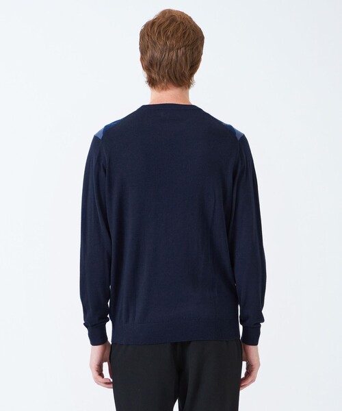 MACKINTOSH PHILOSOPHY（ﾏｯｷﾝﾄｯｼｭ ﾌｨﾛｿﾌｨｰ）の「ビッグアーガイル クルーネックプルオーバーニット（ニット/セーター・メンズ・ブルー系その他7/ブラウン系その他6・38/40）」の7枚目の写真