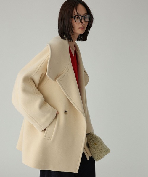 BABYLONE（バビロン）の「ダブルフェイスPコート（ピーコート・レディース・クリーム/グレー/ブラウン・フリー）」の20枚目の写真