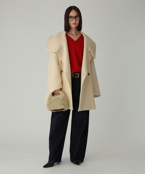 BABYLONE（バビロン）の「ダブルフェイスPコート（ピーコート・レディース・クリーム/グレー/ブラウン・フリー）」の17枚目の写真