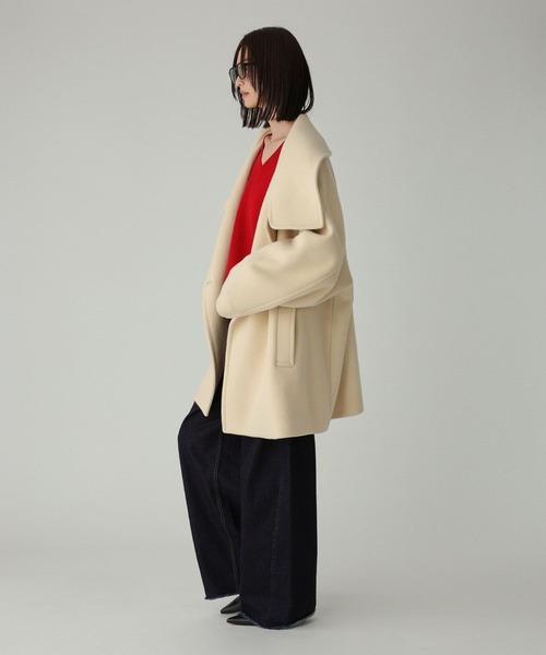 BABYLONE（バビロン）の「ダブルフェイスPコート（ピーコート・レディース・クリーム/グレー/ブラウン・フリー）」の16枚目の写真