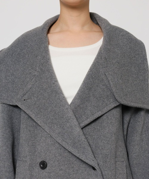 BABYLONE（バビロン）の「ダブルフェイスPコート（ピーコート・レディース・クリーム/グレー/ブラウン・フリー）」の4枚目の写真