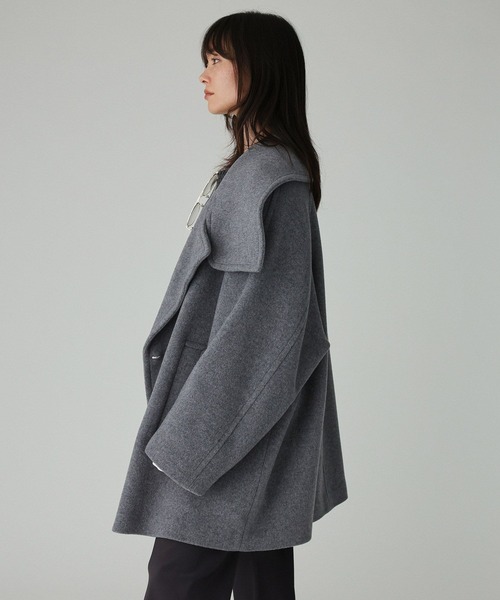 BABYLONE（バビロン）の「ダブルフェイスPコート（ピーコート・レディース・クリーム/グレー/ブラウン・フリー）」の9枚目の写真
