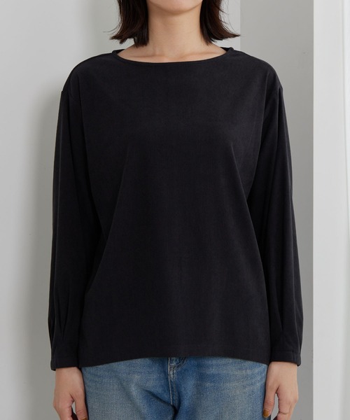 BELLUNA PLUS(ベルーナ)の「ふんわりコーデュロイ素材プルオーバー(Tシャツ/カットソー・レディース・チャコール/アイボリー/ブラウン・MEDIUM/X-LARGE/LARGE)」の16枚目の写真