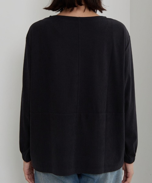 BELLUNA PLUS(ベルーナ)の「ふんわりコーデュロイ素材プルオーバー(Tシャツ/カットソー・レディース・チャコール/アイボリー/ブラウン・MEDIUM/X-LARGE/LARGE)」の18枚目の写真