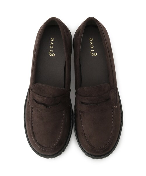 grove(グローブ)の「トラックソールローファー(その他シューズ・レディース・ブラック/ダークブラウン系6・M/L/S)」の10枚目の写真