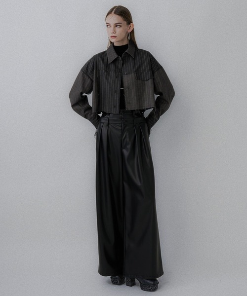 HARE（ハレ）の「サイコウチクショートシャツ(HARE)（シャツ/ブラウス・レディース・ネイビー/グレー・FREE）」の7枚目の写真