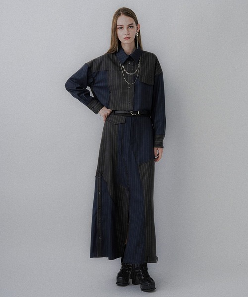 HARE（ハレ）の「サイコウチクショートシャツ(HARE)（シャツ/ブラウス・レディース・ネイビー/グレー・FREE）」の8枚目の写真