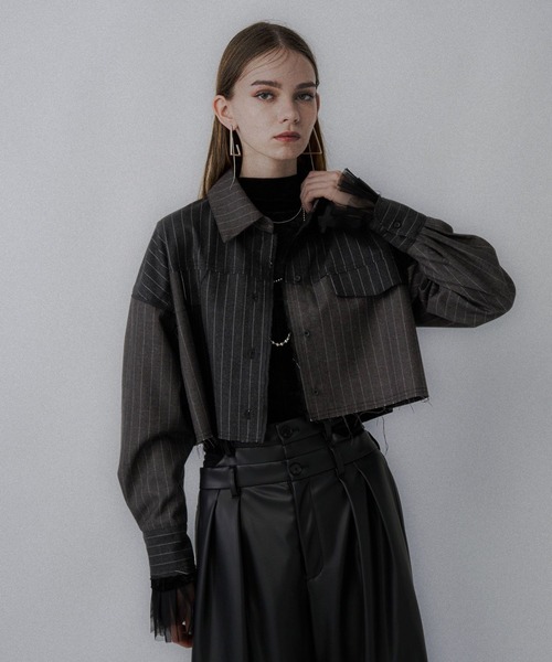 HARE（ハレ）の「サイコウチクショートシャツ(HARE)（シャツ/ブラウス・レディース・ネイビー/グレー・FREE）」の11枚目の写真