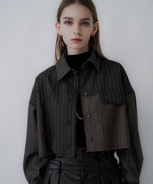 HARE（ハレ）の「サイコウチクショートシャツ(HARE)（シャツ/ブラウス・レディース・ネイビー/グレー・FREE）」の10枚目の写真