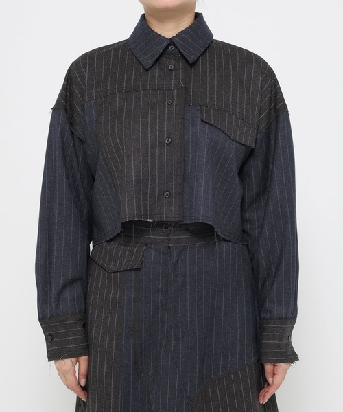 HARE（ハレ）の「サイコウチクショートシャツ(HARE)（シャツ/ブラウス・レディース・ネイビー/グレー・FREE）」の16枚目の写真