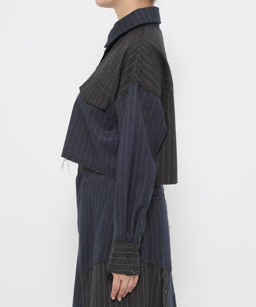 HARE（ハレ）の「サイコウチクショートシャツ(HARE)（シャツ/ブラウス・レディース・ネイビー/グレー・FREE）」の20枚目の写真