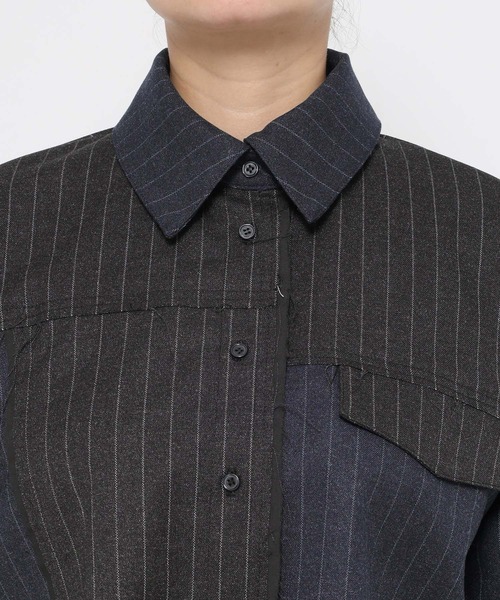 HARE（ハレ）の「サイコウチクショートシャツ(HARE)（シャツ/ブラウス・レディース・ネイビー/グレー・FREE）」の19枚目の写真