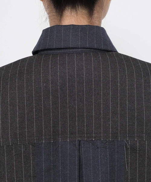 HARE（ハレ）の「サイコウチクショートシャツ(HARE)（シャツ/ブラウス・レディース・ネイビー/グレー・FREE）」の4枚目の写真