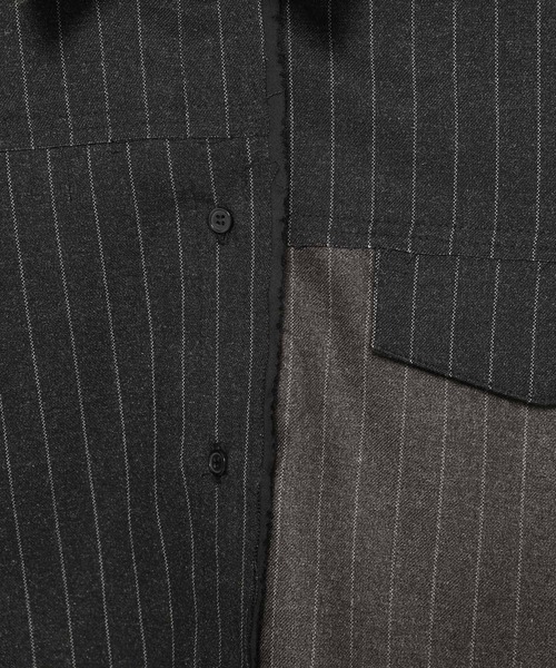 HARE（ハレ）の「サイコウチクショートシャツ(HARE)（シャツ/ブラウス・レディース・ネイビー/グレー・FREE）」の3枚目の写真