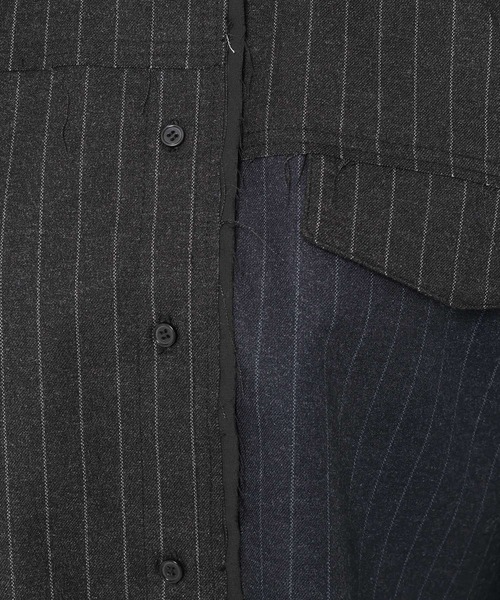 HARE（ハレ）の「サイコウチクショートシャツ(HARE)（シャツ/ブラウス・レディース・ネイビー/グレー・FREE）」の5枚目の写真