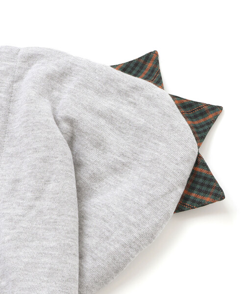 SLAP SLIP（スラップスリップ）の「【リバーシブル】ツンツン恐竜トサカフード付きチェックボアジャケット(80~130cm)（ブルゾン・キッズ・グリーン系その他/ベージュ系その他・110cm/130cm/90cm/80ｃｍ/100cm/120cm）」の17枚目の写真