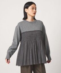 チュールビスチェ フェイクレイヤード ニット ＜A DAY IN THE LIFE＞