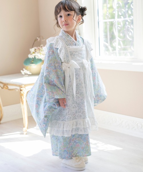 レースエプロン着物ワンピース キッズ（着物）｜Catherine Cottage