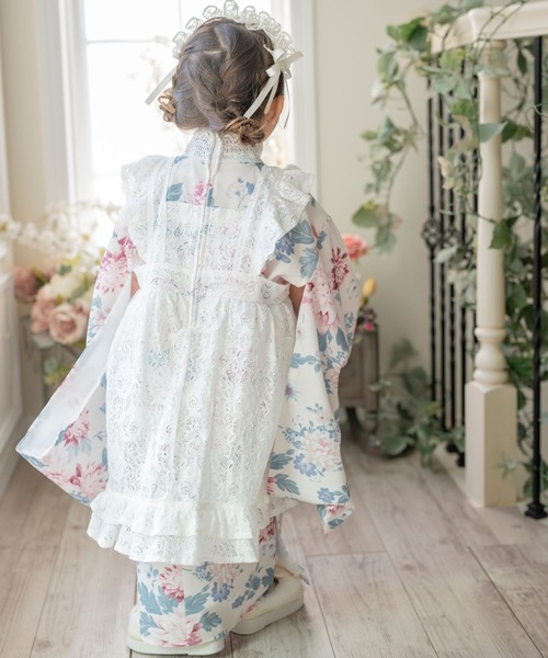 セール】レースエプロン着物ワンピース キッズ（着物）｜Catherine