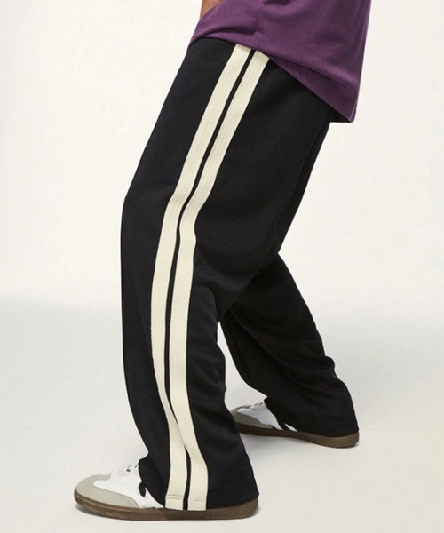 CALIFORNIA OUTFITTERS(カリフォルニア アウトフィッターズ)の「10D50-MZ サイドライントラックパンツ ワイド スウェットパンツ(その他パンツ・メンズ・ブラウン/ブラック・XL/L/M)」の3枚目の写真