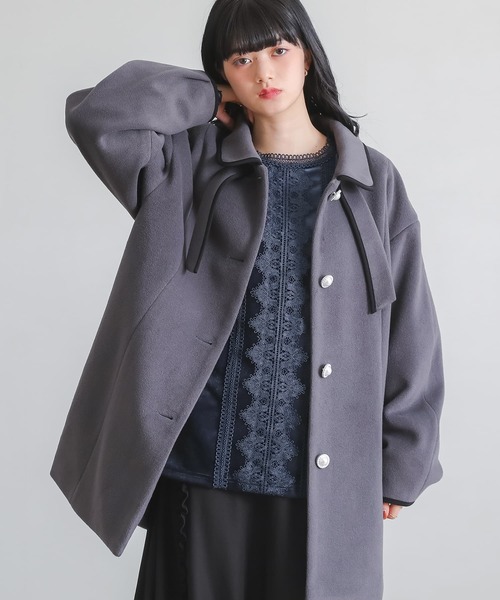 somari imagination（ソマリ イマジネーション）の「『レースベロアブラウス』（シャツ/ブラウス・レディース・チャコール/ブルー・2/1）」の10枚目の写真