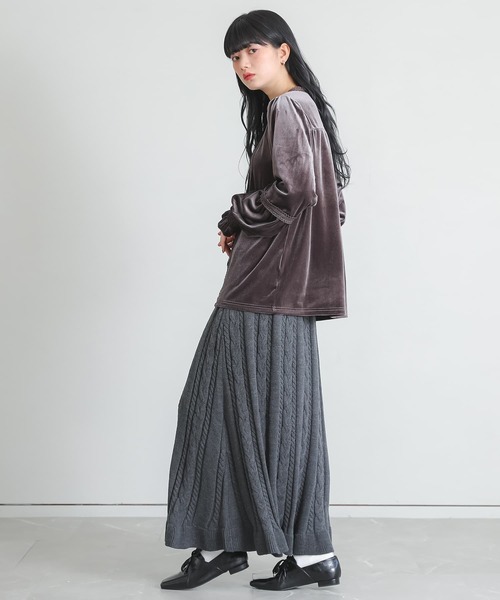 somari imagination（ソマリ イマジネーション）の「『レースベロアブラウス』（シャツ/ブラウス・レディース・チャコール/ブルー・2/1）」の16枚目の写真