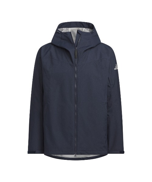 adidas（アディダス）の「アディダス adidas シティエスケープ ルーズフィット デニム 2レイヤー ウーブン パーカー ジャケット（マウンテンパーカー・メンズ・ブラック/ネイビー・S/M/3L/L/LL）」の11枚目の写真