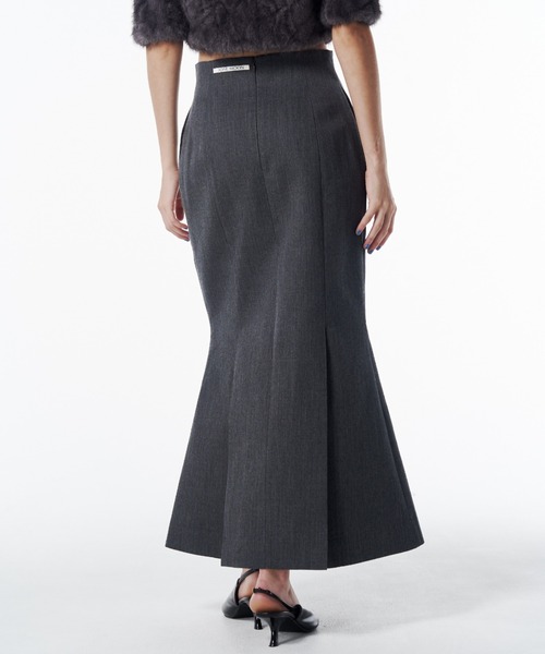 JOSE MOON(ジョゼムーン)の「TACK WOOL SKIRT/タックウールスカート(スカート・レディース・グレー/ブラック・36/38)」の6枚目の写真