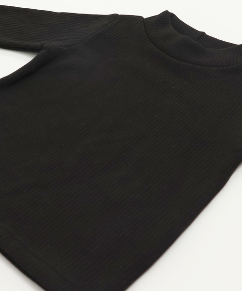 chil2(チルツー)の「裏シャギー 裏起毛 テレコ ハイネックTシャツ(Tシャツ/カットソー・キッズ・グレー/クリーム/ブラック/ブラウン・80cm/90cm/100cm/110cm/120cm/130cm/140cm/150cm)」の14枚目の写真