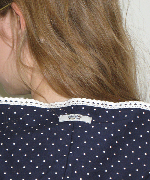 RONRON(ロンロン)の「LACE HOODIE SLIM LONG SLEEVE NAVY DOT(パーカー・レディース・その他・FREE)」の5枚目の写真