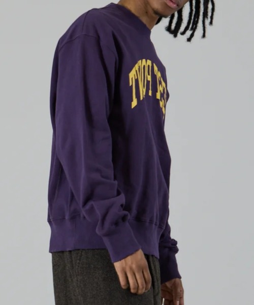 UNFRM OUTDOOR STANDARD(ユニフォームアウトドアスタンダード)の「【UNFRM OUTDOOR STANDARD:ユニフォームアウトドアスタンダード】HEAVY WEIGHT BOX CUT DAMAGE CREWNECK/ヘビーウェイトクルーネックスウェットトレーナー(スウェット・メンズ・パープル・MEDIUM/SMALL)」の5枚目の写真