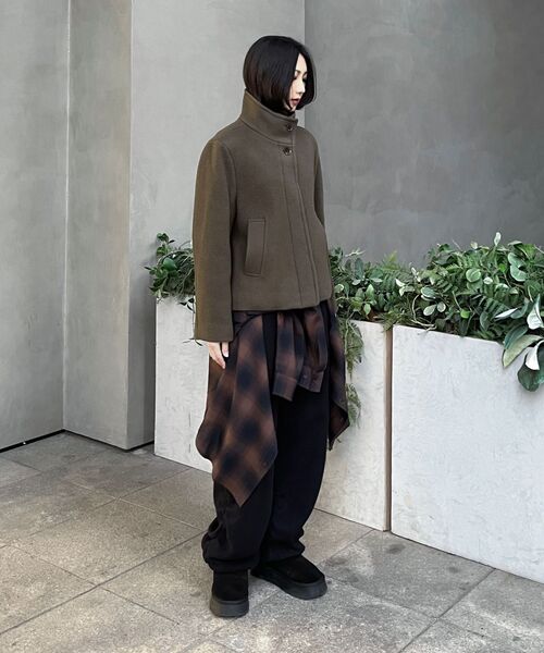 INSILENCE（インサイロンス）の「オーバーサイズ レーヨン チェックシャツ ブラウン（シャツ/ブラウス・レディース・その他・SMALL/MEDIUM/LARGE）」の7枚目の写真