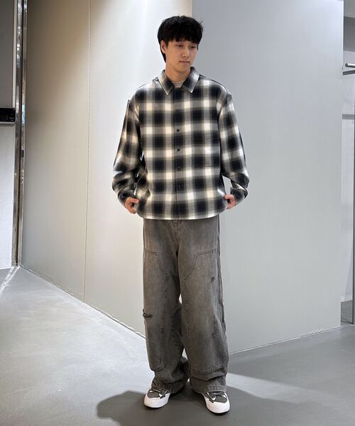 INSILENCE（インサイロンス）の「オーバーサイズ レーヨン チェックシャツ ブラウン（シャツ/ブラウス・レディース・その他・SMALL/MEDIUM/LARGE）」の10枚目の写真