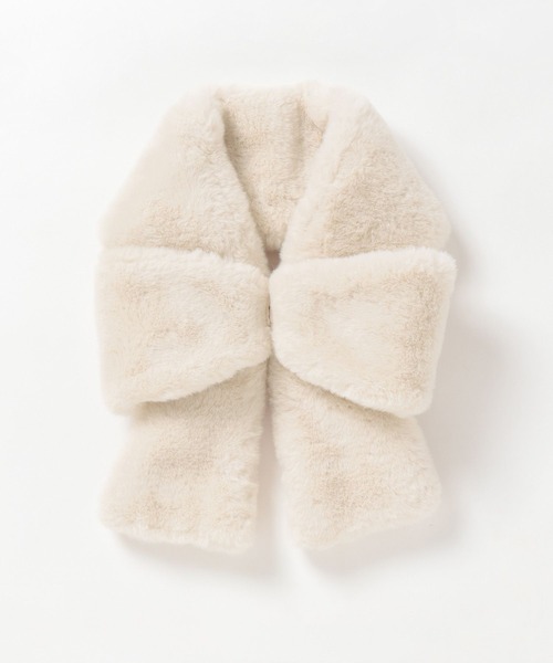 GLOBAL WORK（グローバルワーク）の「洗えるリボンティペット/603719（ネックウォーマー/スヌード・キッズ・オフホワイト/モカ・FREE）」の13枚目の写真