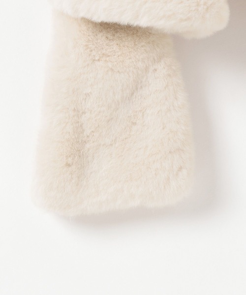 GLOBAL WORK（グローバルワーク）の「洗えるリボンティペット/603719（ネックウォーマー/スヌード・キッズ・オフホワイト/モカ・FREE）」の6枚目の写真