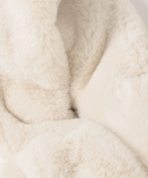 GLOBAL WORK（グローバルワーク）の「洗えるリボンティペット/603719（ネックウォーマー/スヌード・キッズ・オフホワイト/モカ・FREE）」の7枚目の写真