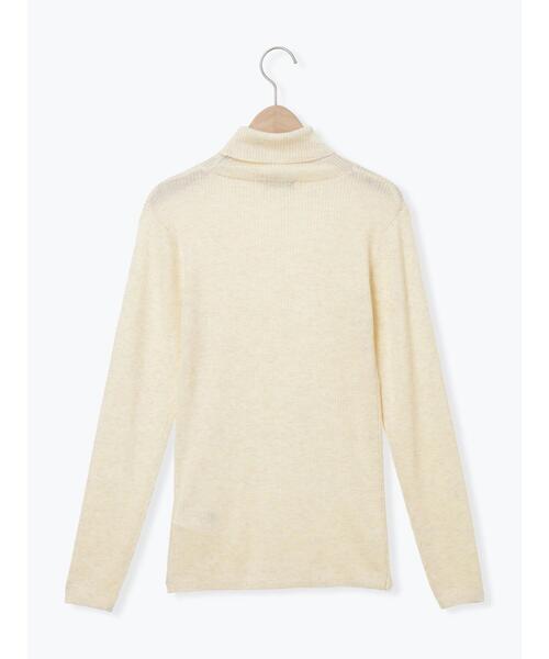 Samansa Mos2(サマンサ モスモス)の「【マシンウォッシャブル】リブタートルネックニット(ニット/セーター・レディース・オフホワイト/チャコールグレー/グレー/キナリ・F)」の8枚目の写真