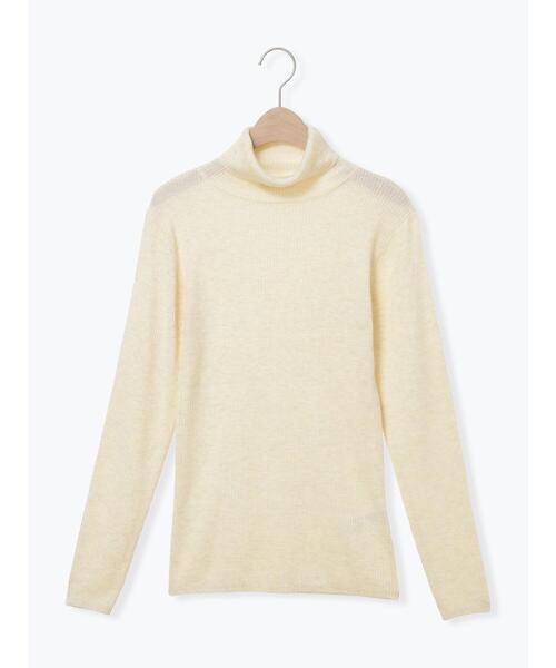 Samansa Mos2(サマンサ モスモス)の「【マシンウォッシャブル】リブタートルネックニット(ニット/セーター・レディース・オフホワイト/チャコールグレー/グレー/キナリ・F)」の14枚目の写真