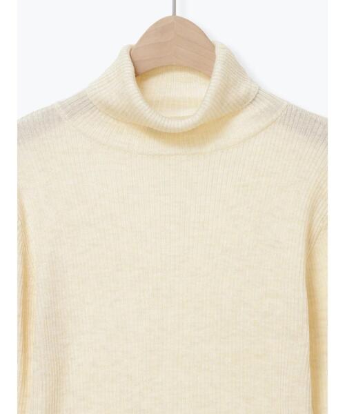 Samansa Mos2(サマンサ モスモス)の「【マシンウォッシャブル】リブタートルネックニット(ニット/セーター・レディース・オフホワイト/チャコールグレー/グレー/キナリ・F)」の16枚目の写真