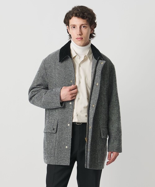 UNITED ARROWS（ユナイテッドアローズ）の「ヘリンボーン ミドルレングス フィールドジャケット（その他アウター・メンズ・ブラック・L/XL/S/M）」の3枚目の写真