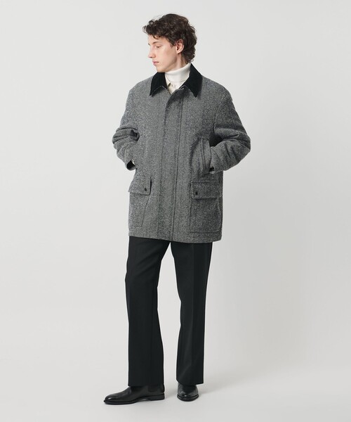 UNITED ARROWS（ユナイテッドアローズ）の「ヘリンボーン ミドルレングス フィールドジャケット（その他アウター・メンズ・ブラック・L/XL/S/M）」の4枚目の写真