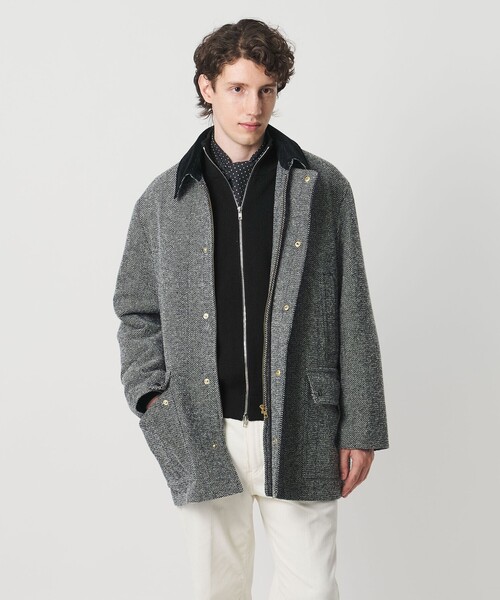 UNITED ARROWS（ユナイテッドアローズ）の「ヘリンボーン ミドルレングス フィールドジャケット（その他アウター・メンズ・ブラック・L/XL/S/M）」の5枚目の写真