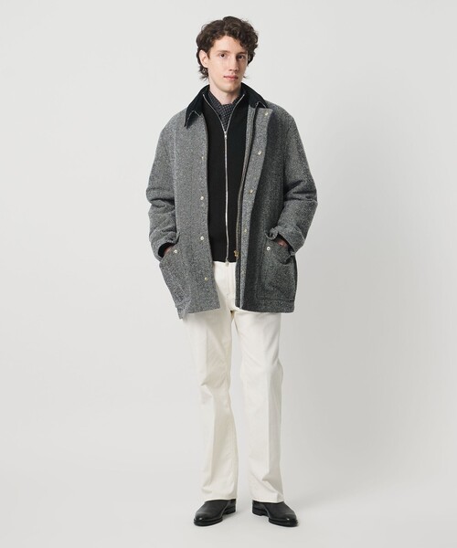 UNITED ARROWS（ユナイテッドアローズ）の「ヘリンボーン ミドルレングス フィールドジャケット（その他アウター・メンズ・ブラック・L/XL/S/M）」の6枚目の写真