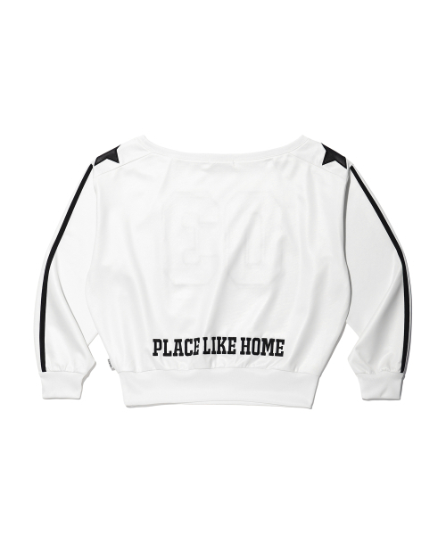 YOUHEE(ユヒ)の「OFFSHOULDER JERSEY SWEATSHIRTS WHITE(Tシャツ/カットソー・レディース・その他・FREE)」の7枚目の写真