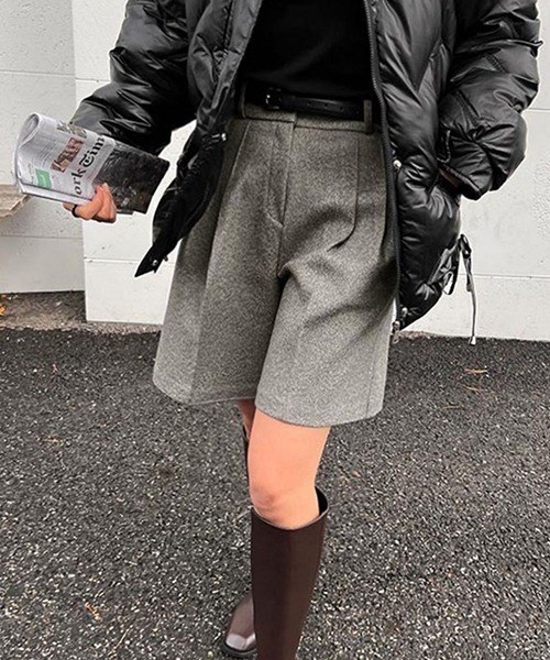 gossip!ロサンゼルス(ゴシップロサンゼルス)の「YUGA ハイウエストショートパンツ(その他パンツ・レディース・ブラック/グレー・M/L)」の2枚目の写真